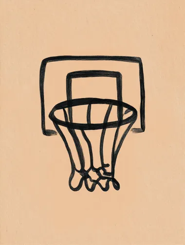 Minimalist Basketball Hoop Illustration Minimalist Basketball Hoop Illustration
