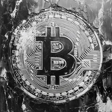 Minimalist Black and White Bitcoin Art: A Modern Digital Expression Minimalist Black and White Bitcoin Art: A Modern Digital Expression