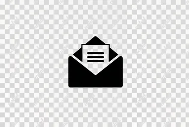 Minimalist Black and White Envelope Icon Minimalist Black and White Envelope Icon