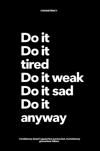 Minimalist Black and White Motivational Poster