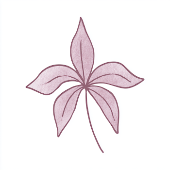 Minimalist Bletilla Striata Flower Icon