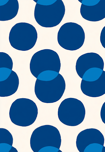 Minimalist Blue and White Dot Pattern