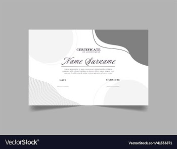 minimalist bohemian style certificate design
