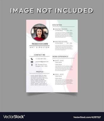 minimalist bohemian style cv resume design