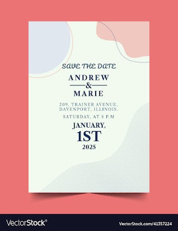 minimalist boho style wedding invitation