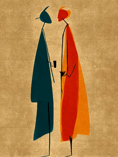 Minimalist Contour Line Drawing of Lovers Minimalist Contour Line Drawing of Lovers