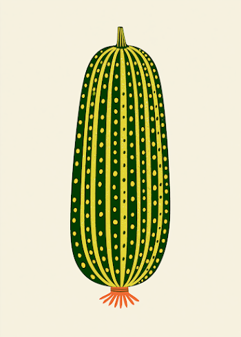 Minimalist Cucumber Illustration