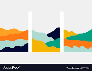 minimalist curve lines shape set three free