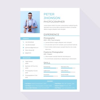 Minimalist cv template Free Vector