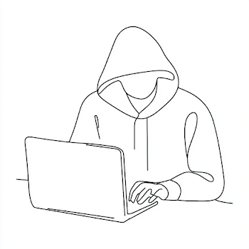 Minimalist Cybersecurity Illustration