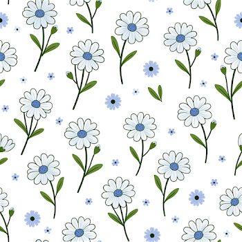 Minimalist Daisy Floral Pattern