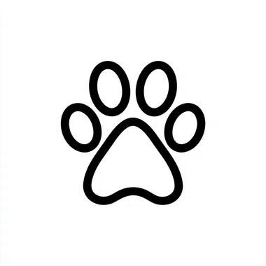 Minimalist Dog Paw Icon