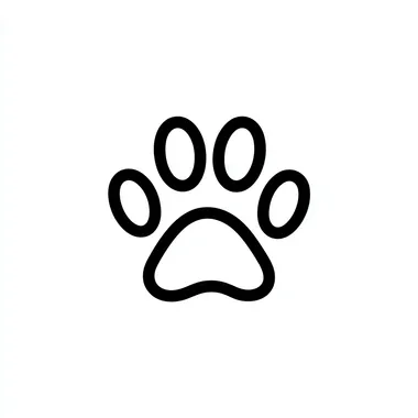 Minimalist Dog Paw Print Icon Minimalist Dog Paw Print Icon