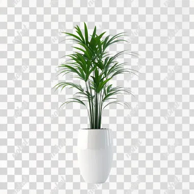 Minimalist Elegance: Tall Plant in Modern Vase