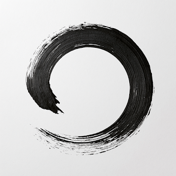 Minimalist Enso Zen Circle in Bold Brushstroke