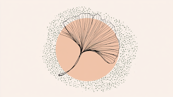 Minimalist Ginkgo Leaf Illustration