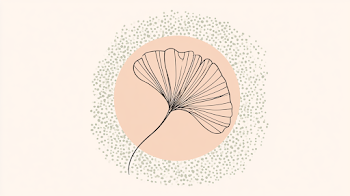 Minimalist Ginkgo Leaf Illustration