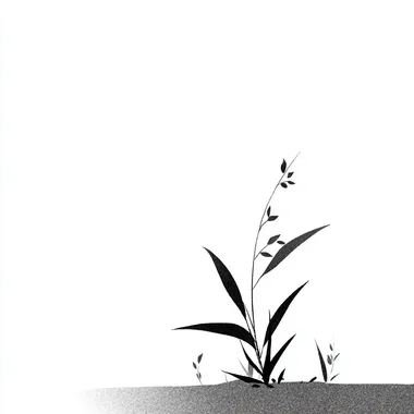 Minimalist Grass Illustration in Black and Gray Minimalist Grass Illustration in Black and Gray