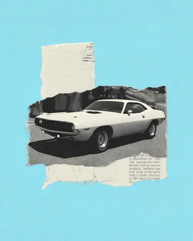 Minimalist Hand-Drawn Muscle Car Illustration Minimalist Hand-Drawn Muscle Car Illustration