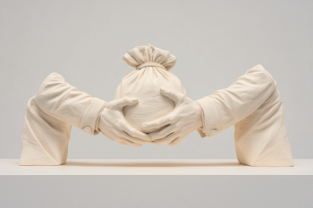 Minimalist Hand Exchange Package Art