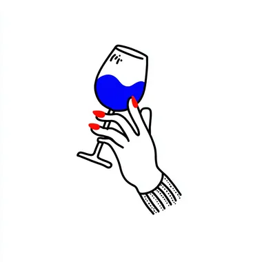 Minimalist Hand Holding Wine Glass Logo Minimalist Hand Holding Wine Glass Logo