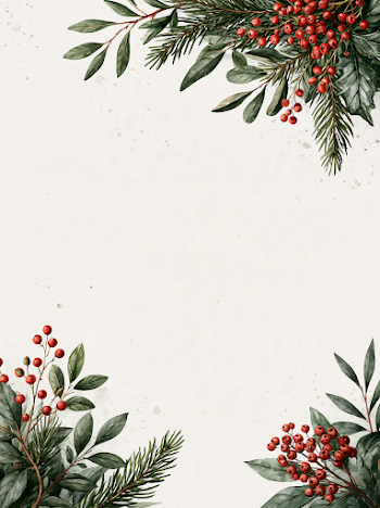 Minimalist Herbarium Christmas Cover