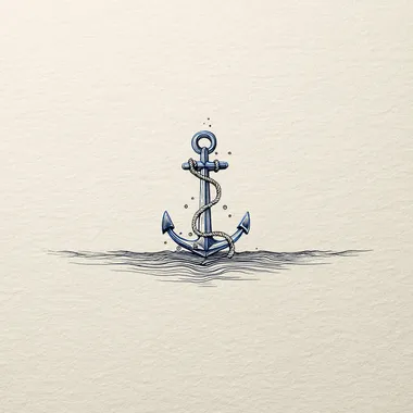 Minimalist Ink Illustration of an Anchor Minimalist Ink Illustration of an Anchor