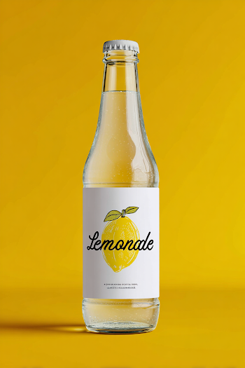 Minimalist Lemonade Bottle Design