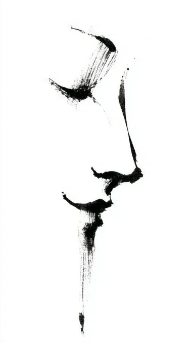 Minimalist Line Drawing of a Woman's Face Minimalist Line Drawing of a Woman's Face