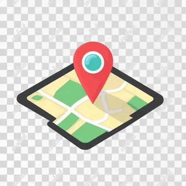 Minimalist Map Icon: Bold Black and White Point