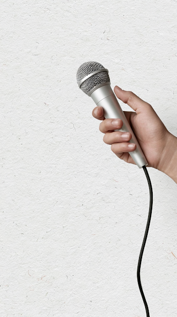 Minimalist Microphone in Hand