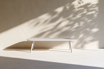 Minimalist Modern Living Space with Elegant Table Mockup