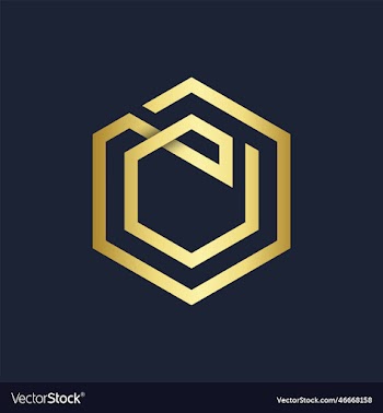 minimalist modern royal hexagon logo