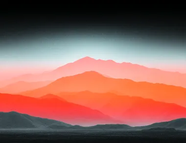 Minimalist Mountain Range with Orange Gradient Minimalist Mountain Range with Orange Gradient