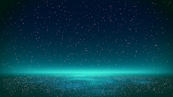 Minimalist Night Sky with Teal Horizon
