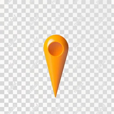 Minimalist Orange Location Pin Icon Design