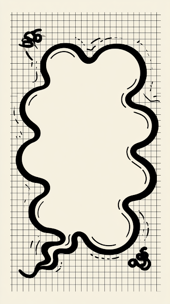Minimalist Organic Blob Speech Bubble Poster