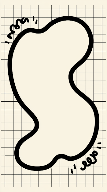 Minimalist Organic Blob Speech Bubble Poster