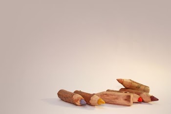 minimalist photography of colored pencils
