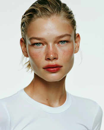Minimalist Portrait of a Young Woman