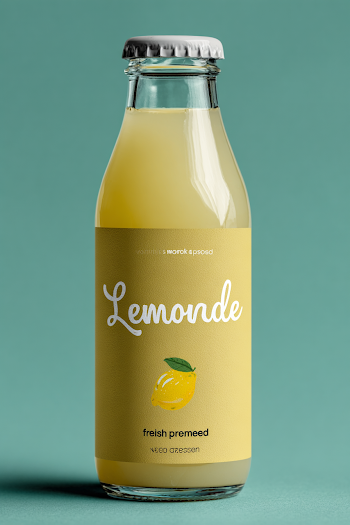 Minimalist Private Label Lemonade Bottle Design