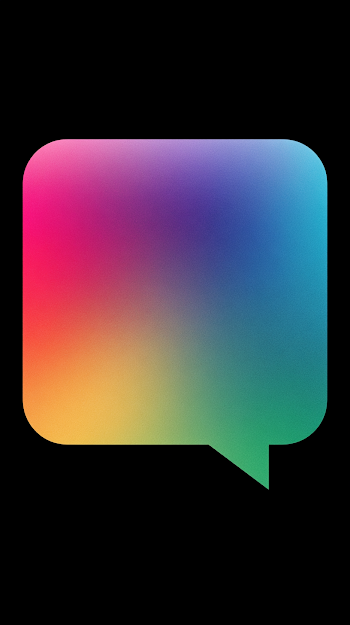 Minimalist Rainbow Speech Bubble Icon