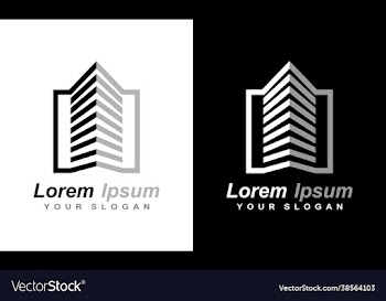 minimalist real estate building finance logo