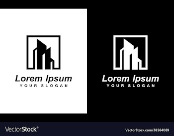 minimalist real estate logo building finance