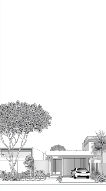 Minimalist Residence Design Illustration