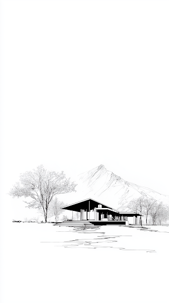 Minimalist Residence Design Illustration