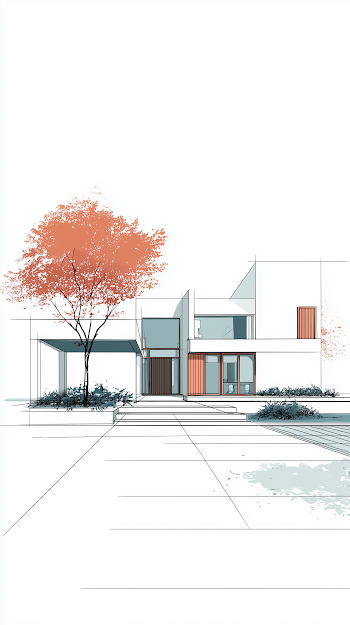 Minimalist Residence Design Sketch