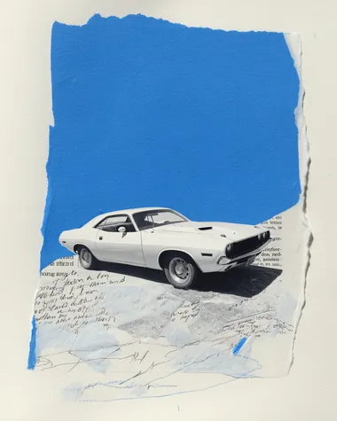 Minimalist Retro Muscle Car Illustration Minimalist Retro Muscle Car Illustration