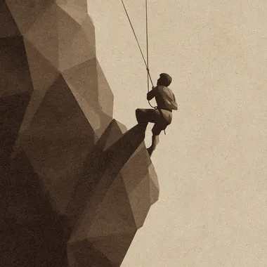Minimalist Rock Climber Silhouette Minimalist Rock Climber Silhouette