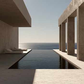 Minimalist Seaside Architecture with Infinity Pool